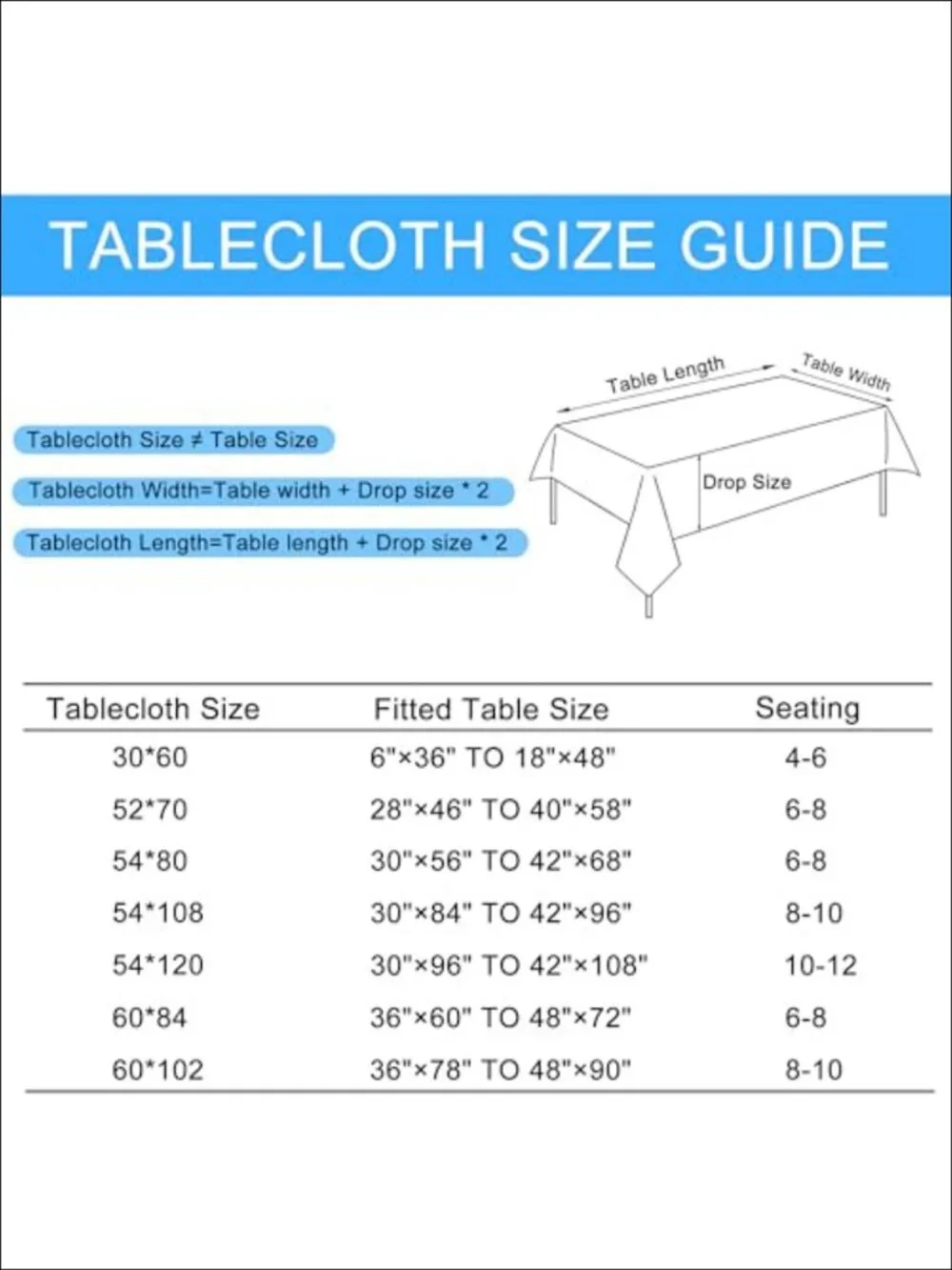 Faux Linen Rectangle Tablecloth 60 x 84 Inch Dining Room